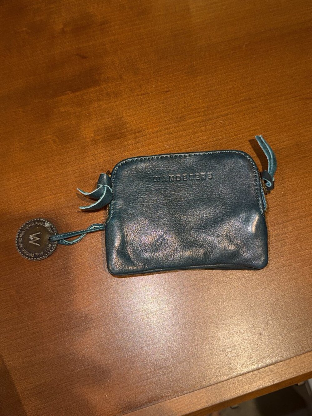 Wanderers Travel Co Venetian Card Wallet - Petrol/Teal Leather